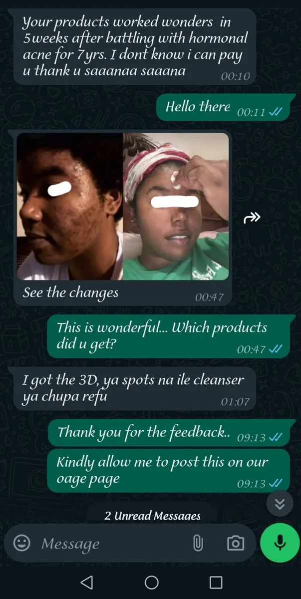 24HR SECRET client result — Another Happy Skin After battling with Hormonal cyst acne and spots for 7 yrs...